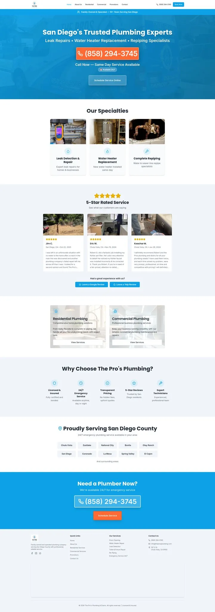 The Pro's Plumbing & Drains photo 1