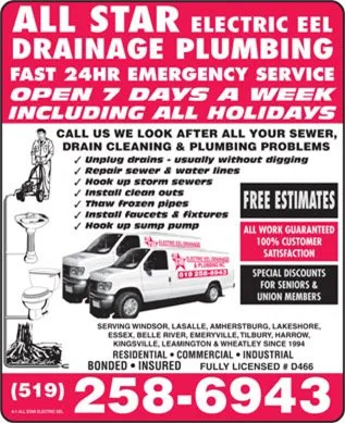 All Star Electric Eel Drainage & Plumbing - Since 1995 photo 7